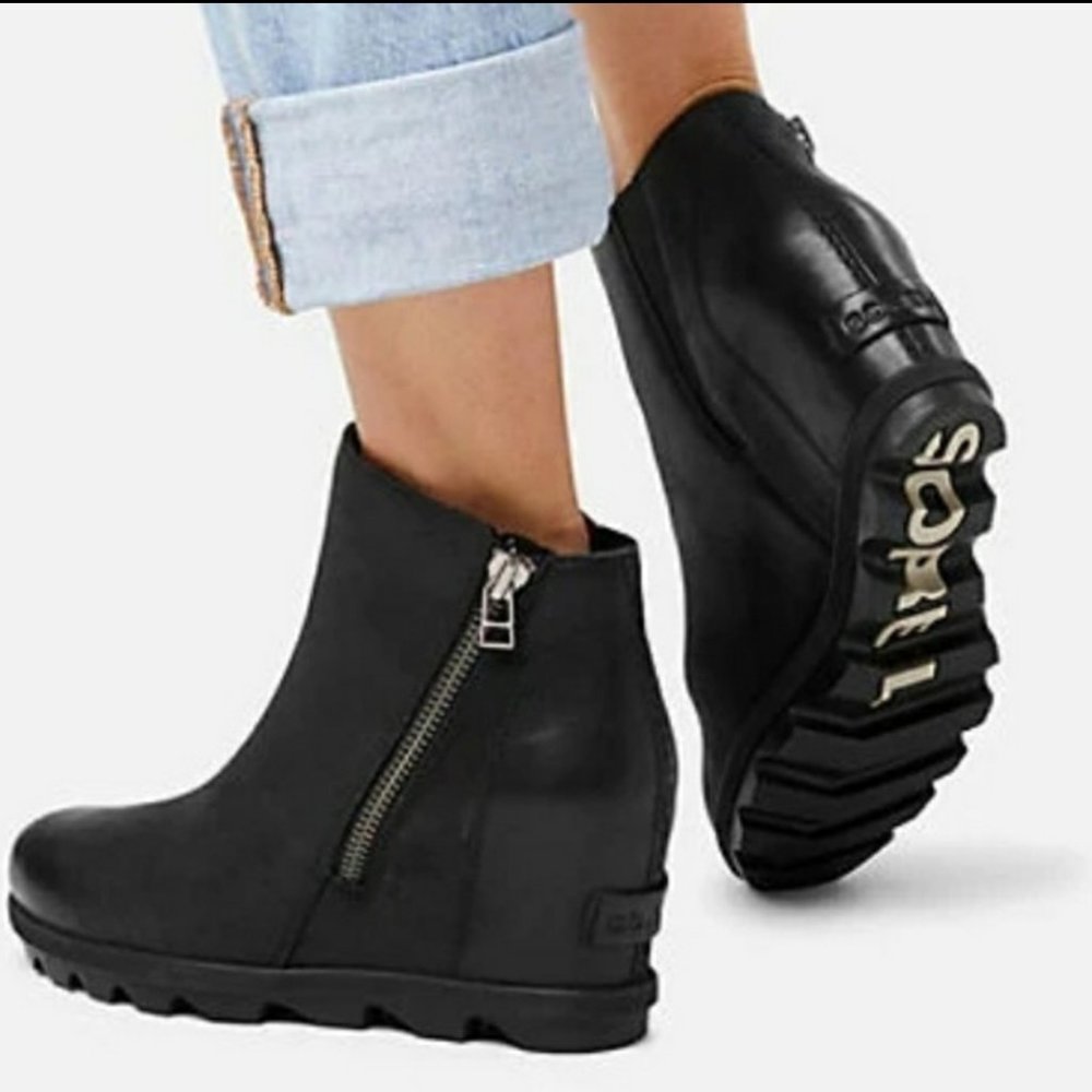 NEW Joan of Arctic II Waterproof Wedge Boot Black